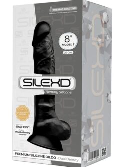 SILEXD – MODELLO 1 PENE REALISTICO PREMIUM SILEXPAN SILICONE NERO 20 CM