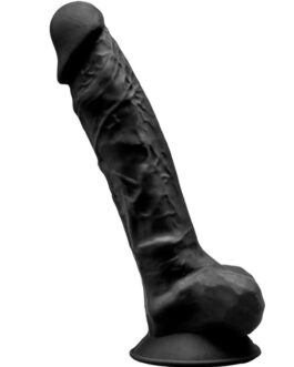 SILEXD – MODELLO 1 PENE REALISTICO PREMIUM SILEXPAN SILICONE NERO 20 CM