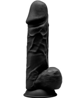 SILEXD – MODELLO 1 PENE REALISTICO PREMIUM SILEXPAN SILICONE NERO 21.5 CM