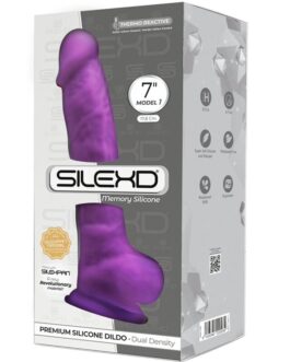 SILEXD – MODELLO 1 PENE REALISTICO PREMIUM SILEXPAN SILICONE VIOLA 17.5 CM