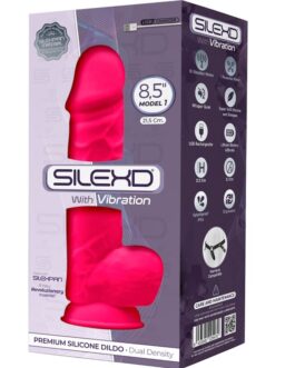 SILEXD – MODELLO 1 VIBRATORE PENE REALISTICO IN SILICONE PREMIUM SILEXPAN FUCSIA 21.5 CM