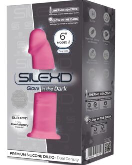 SILEXD – MODELLO 2 PENE REALISTICO PREMIUM SILEXPAN IN SILICONE ROSA FLUORESCENTE 15 CM