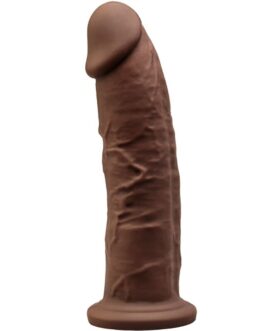 SILEXD – MODELLO 2 PENE REALISTICO PREMIUM SILEXPAN SILICONE MARRONE 19 CM