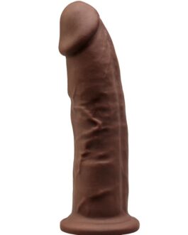 SILEXD – MODELLO 2 PENE REALISTICO PREMIUM SILEXPAN SILICONE MARRONE 23 CM