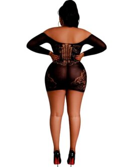 MOONLIGHT – ABITO MANICA LUNGA MODELLO 7 NERO TAGLIA PLUS