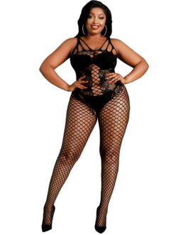 MOONLIGHT – BODYSTOCKING MODELLO 4 NERO TAGLIA FORTE