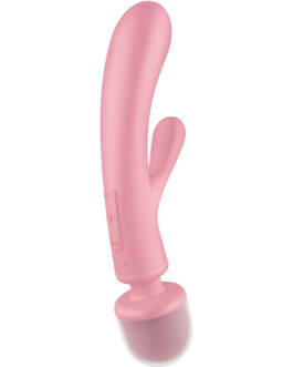 SATISFYER – TRIPLE LOVER MASAJEADOR VIBRADOR RABBIT ROSA