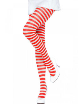 LEG AVENUE – COLLANT A RIGHE BIANCO/ROSSO