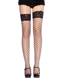 LEG AVENUE – CALZE A RETE E PIZZO NERO