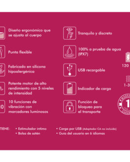 SHUNGA – ESPOSITORE DA 6 MASSAGGIATORI INTITI FUCSIA