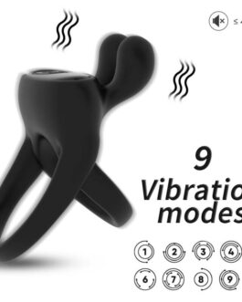 ARMONY – ANELLO VIBRATORE RABBIT NERO