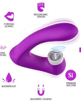 ARMONY – SECRETKISS LECCATO CLIT VIBRANTE E VIBRATORE CURVO VIOLA