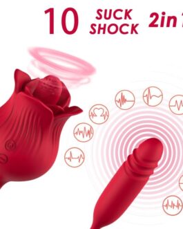 ARMONY – CLITORITE VIBRANTE LECCATA DI ROSA E VIBRATORE ROSSO