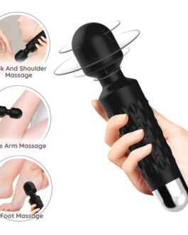 ARMONY – MASSAGGIATORE E VIBRATORE POSTINO TESTA SUPER FLESSIBILE NERA