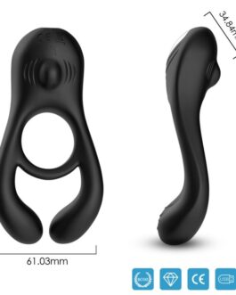 ARMONY – ANELLO VIBRATORE DOPPIO VEYRON GIOCATTOLO PER COPPIA NERO