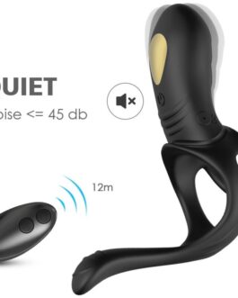 ARMONY – JOY JUMPER ANELLO VIBRATORE PER COPPIA E PLUG ANALE TELECOMANDO NERO