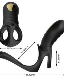 ARMONY – ANELLO VIBRATORE JOY JUMPER PER COPPIA E PLUG ANALE NERO