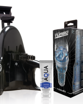 FLESHLIGHT – TURBO THRUST BLUE ICE + LANCIO UNIVERSALE + LUBRIFICANTE DI QUALITÀ AQUA 50 ML