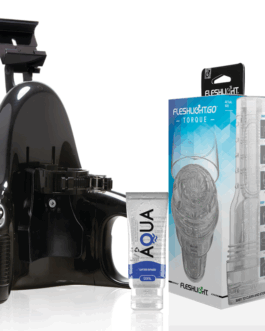 FLESHLIGHT – GO MASTURBADOR TORQUE ICE + LANCIO UNIVERSALE + LUBRIFICANTE DI QUALITÀ AQUA 50 ML