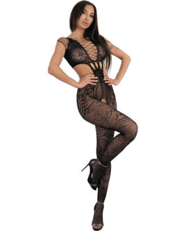 LIVCO CORSETTI FASHION – BODYSTOCKING TUBIANA NERO TAGLIA UNICA