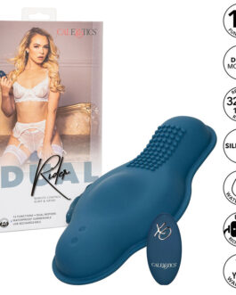 CALEXOTICS – MASSAGGIATORE PILOTA TELECOMANDO DOPPIO MOTORE BLU