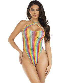 LEG AVENUE – BODY INCROCIATO MULTICOLORE