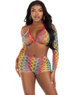 LEG AVENUE – SET TRE PEZZI MULTICOLORE