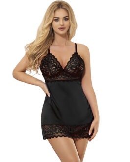 SUBBLIME – BABYDOLL CON ESTAMPADO FLORAL PECHO NEGRO S/M