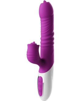 ARMONY – VIBRATORE A DOPPIA LINGUA ED EFFETTO CALORE VIOLA SPINTA