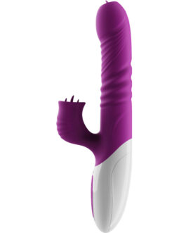 ARMONY – VIBRATORE A DOPPIA LINGUA ED EFFETTO CALORE VIOLA SPINTA