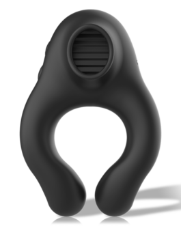 ARMONY – ANELLO VIBRATORE IN SILICONE 3 MOTORI RICARICABILE NERO – ORO