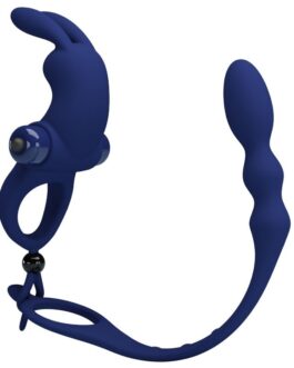 PRETTY LOVE – AYAD ANELLO VIBRATORE RABBIT CON SPINA BLU