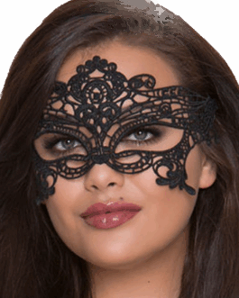 QUEEN LINGERIE – AMPIA MASCHERA IN PIZZO NERO