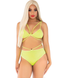 LEG AVENUE – TOP  BRAGAS CON TIRANTES AMARILLO