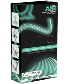 UNIQ - PRESERVATIVO FEMMINILE SENZA LATTICE AIR 3 UNITÀ