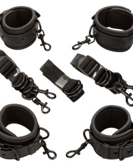 CALEXOTICS – NOCTURNAL CINGHIE PER LETTO IN PELLE REGOLABILI NERE