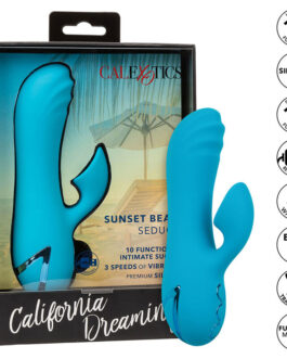 CALEXOTICS – SUNSET BEACH SEDUCER VIBRATORE E STIMOLATORE 10 FUNZIONI BLU