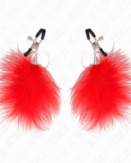 KINK – PINZA PER CAPEzzoli PIUMA ROSSO 7 CM