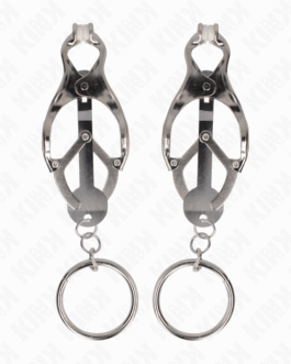 KINK – MORSETTI PER CAPEZZOLI CON O-RING TRIFOGLIO GIAPPONESE ARGENTO