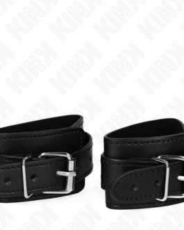 KINK – RESISTENZA DA POLSO PER DUNGEON CON CHIUSURA NERA REGOLABILE 21-28 CM X 5,5 CM