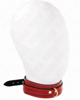 KINK – COLLANA REGOLABILE ROSSO VINO CON DETTAGLI ORO 29-42,5 CM X 4 CM