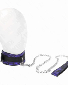 KINK – COLLANA CORTA IN PIZZO DI VELLUTO CON CINTURA 105 CM CON PROFILO IN NYLON 44 X 5,5 CM