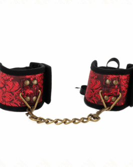 KINK – RESISTENZA DA POLSO SCANDALO DETTAGLI IN PIZZO ROSSO-NERO 24,5 CM X 6,5 CM