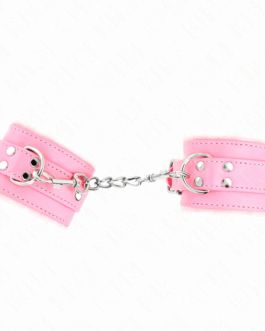 KINK – RESISTENZA DA POLSO IMBOTTITA IN PELLICCIA ROSA CON CINTURA ROSA REGOLABILE 17-29 CM X 6 CM