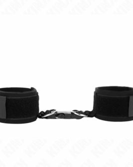 KINK – TENUTA DA POLSO IN NEOPRENE CON GANCIO E LOOP NERA REGOLABILE 22-34 CM