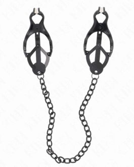 KINK – PINZE PER CAPEZZOLI TRIFOGLIO GIAPPONESE CON CATENA NERA 30 CM
