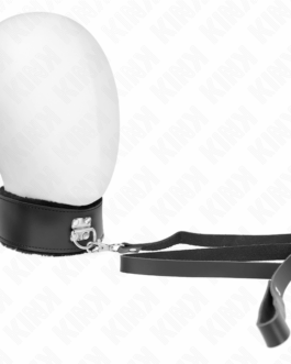 KINK – COLLANA CON CINTURA 116 CM CON CINTURINO IN PELLE NERA REGOLABILE 40-48 CM X 6 CM