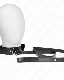 KINK – COLLANA CON CINTURA 116 CM NERO CINTURINO REGOLABILE 32-50 CM X 8 CM