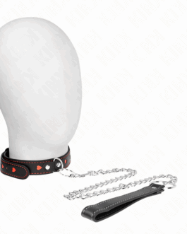 KINK – COLLANA CON CINTURINO 65 CM DETTAGLI CUORE 52,5 X 2,5 CM