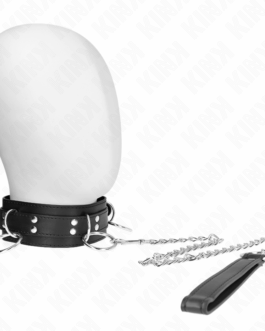 KINK – COLLANA SCHIAVITÙ 3 ANELLI CON CINTURINO 80 CM 53 X 5 CM